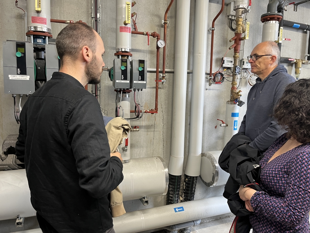 Visite de la chaufferie bois