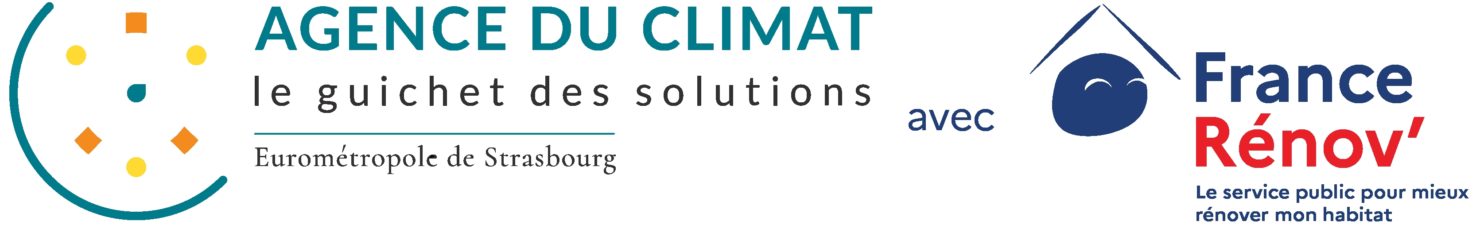 Logos Agence du climat, le guichet des solutions, France Rénov'